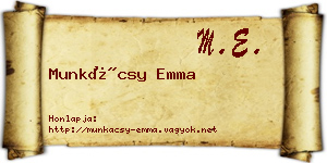 Munkácsy Emma névjegykártya